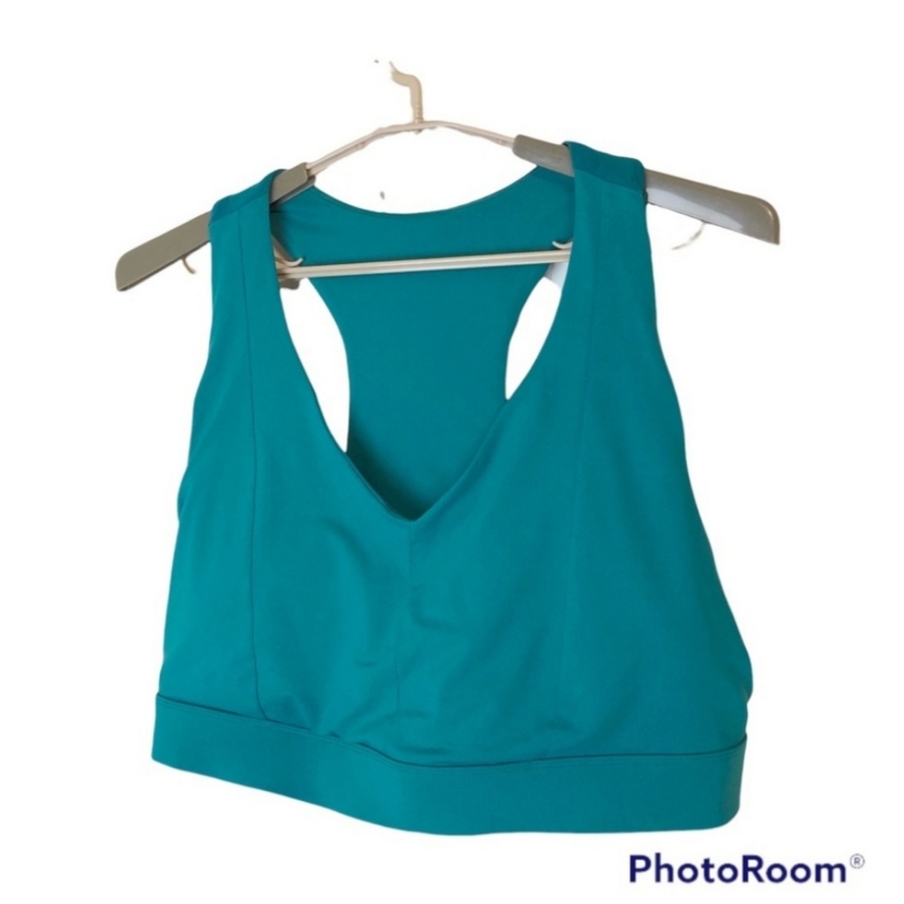 Fabletics Teal Green Racerback Sports Bra Size 4X